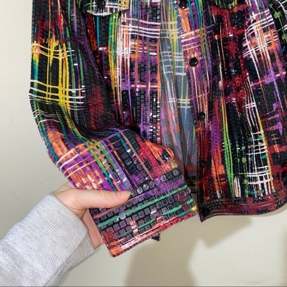 Women’s Perceptions multicolored sequined jacket - Picture 3 of 10